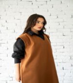 Wool vest in poplin - Image 5