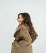 Trench Coat Imported Waterproof Gabardine Fabric - Image 3