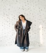 Trench Coat Imported Waterproof Gabardine Fabric - Image 4