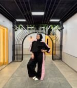 Waterproof tracksuit Black and Rose