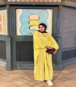 ⁦Yellow mini Shirt Dress⁩ - الصورة ⁦2⁩