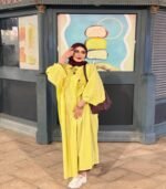 Yellow mini Shirt Dress