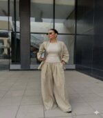 Striped poplin suit - Image 3
