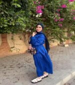 Blue poplin dress - Image 2