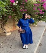 Blue poplin dress - Image 3