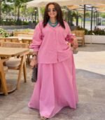 Rose Striped cotton poplin set - Image 2