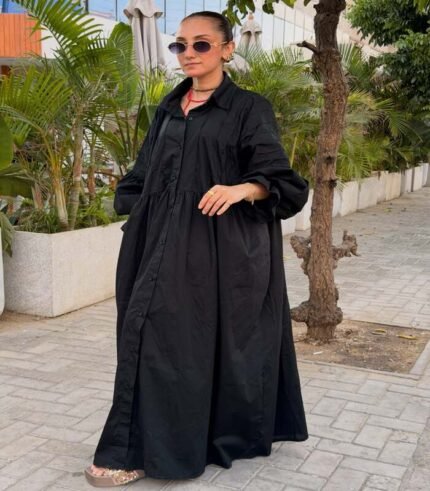 Black Poplin Dress