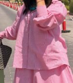 Rose Striped cotton poplin set - Image 3